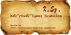 Körtvélyesi Szabolcs névjegykártya